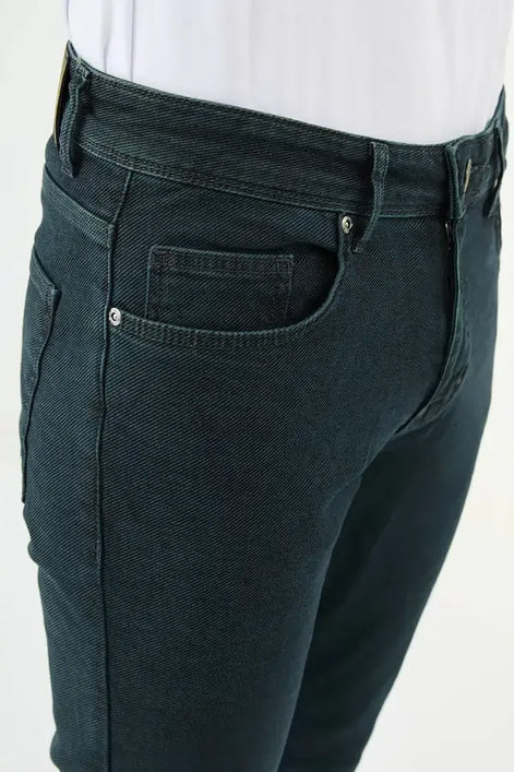 Dark Green Slim Fit Jeans