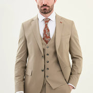 Marion 3 Piece Light Brown Suit