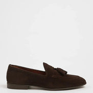 Marion Men's Coffee Brown Suede Tassel Loafers