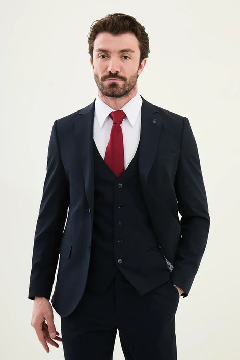 Marion 3 Piece Navy Blue Suit