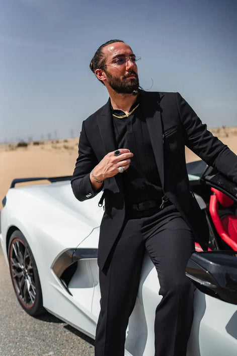 Marion 2 Piece Buckle Black Suit