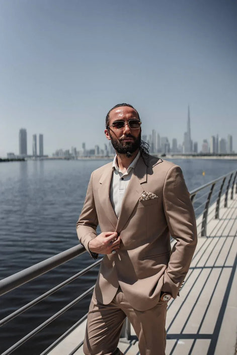 Marion 2 Piece Buckle Brown Suit