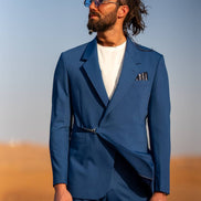 Marion 2 Piece Buckle Blue Suit