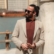 Marion Slim Fit 2 Piece Beige Suit