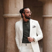 Marion Slim Fit 2 Piece White Suit