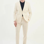 Marion 2 Piece Beige Pin Stripe Suit