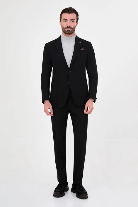Men's Black Wool Blazer
