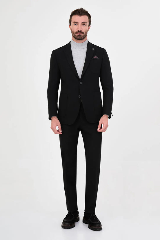 Men's Black Wool Blazer