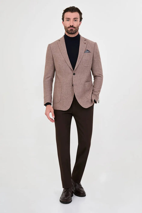 Men's Camel Wool Blazer