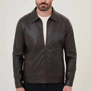 Men's Dark Brown Leather Jacket