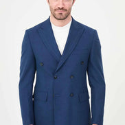 Men's Indigo Double-Breasted Slim Fit Suit
