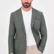 Men's Olive Green Wool Blazer