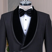 Men's Black Buckle Tuxedo Suit