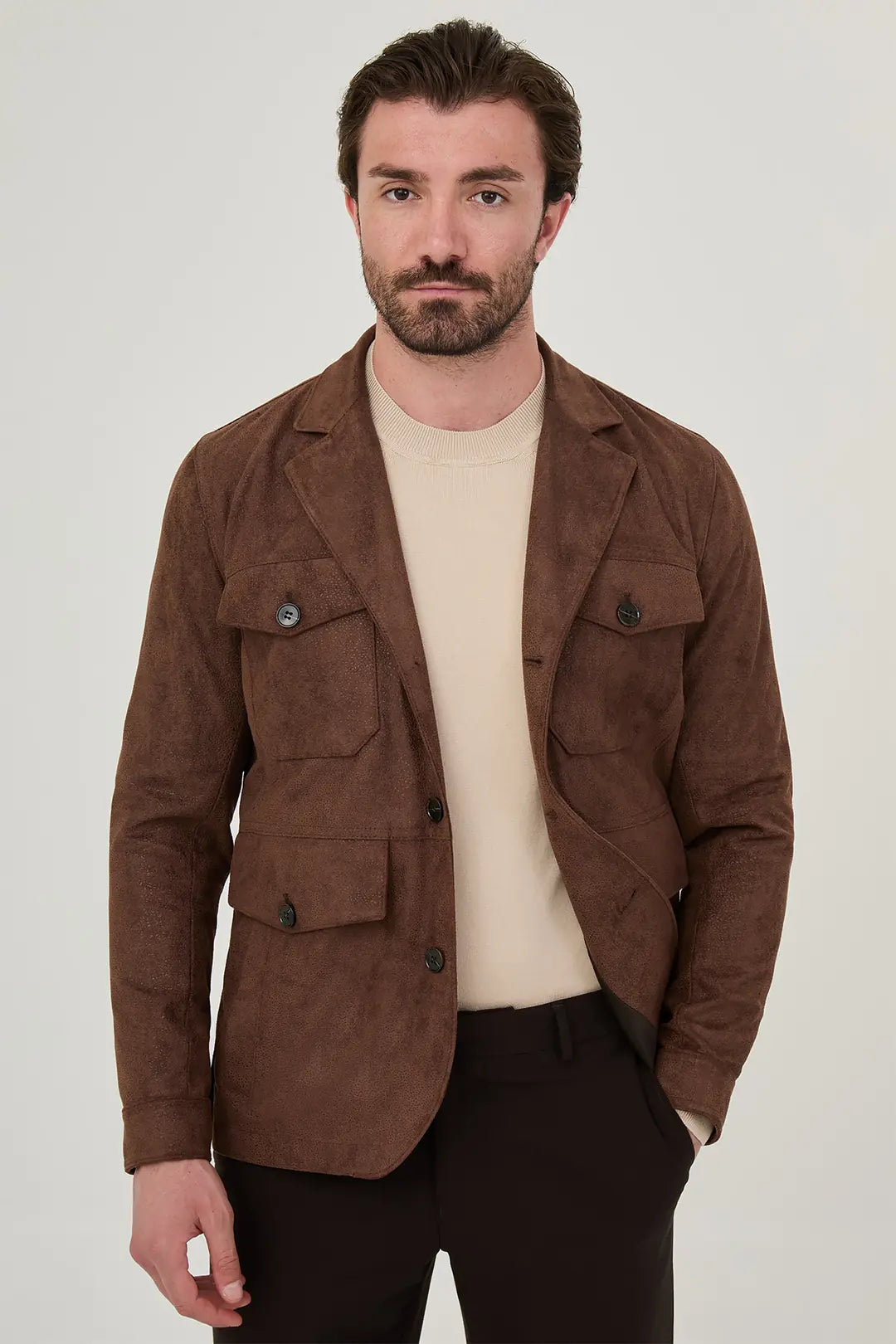 Men's Safari Jacket Brown