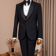 Men's Shawl Lapel Black Tuxedo