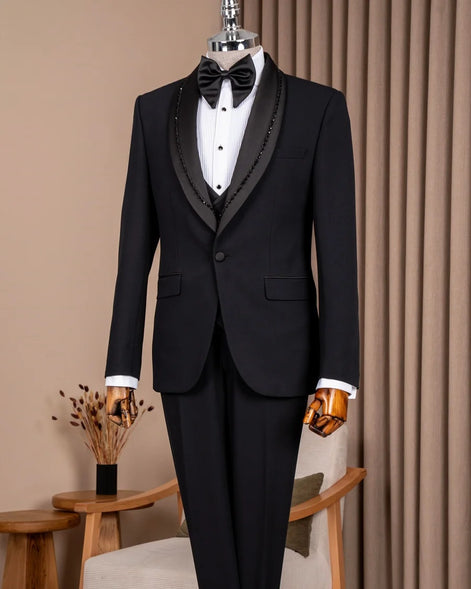 Men's Shawl Lapel Black Tuxedo
