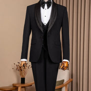 Men's Shawl Lapel Black Tuxedo