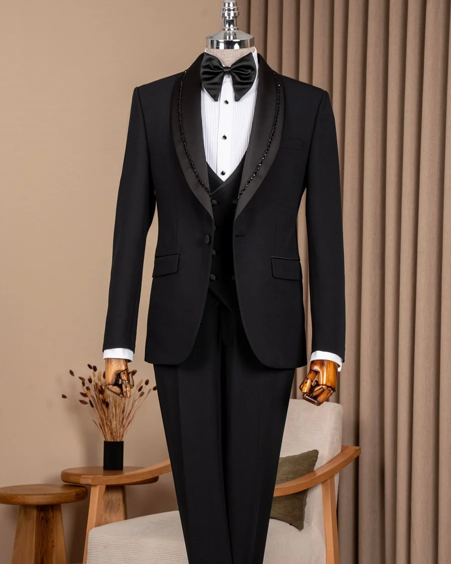 Men's Shawl Lapel Black Tuxedo
