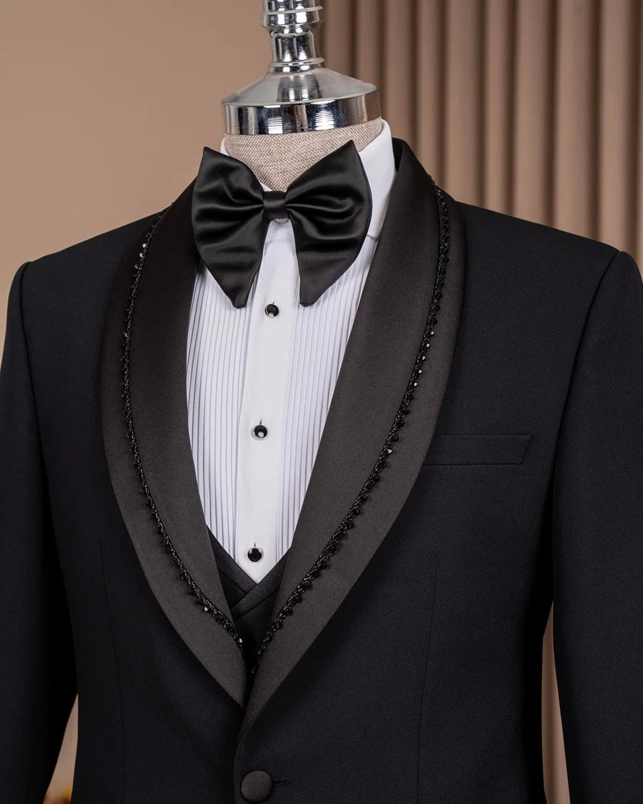 Men's Shawl Lapel Black Tuxedo