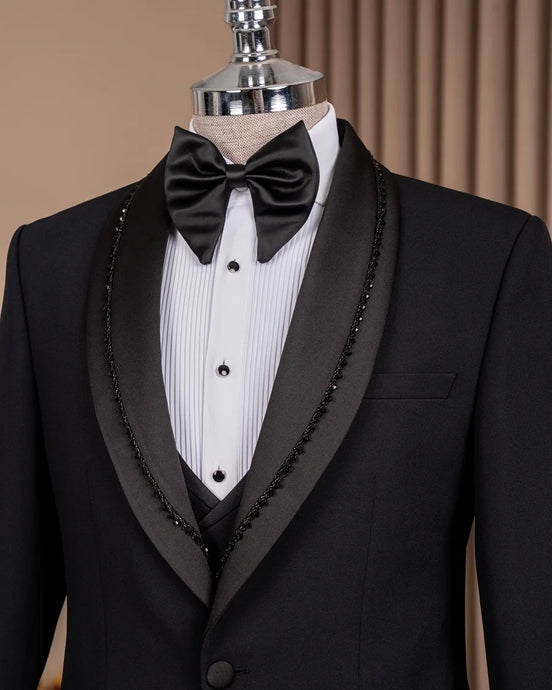Men's Shawl Lapel Black Tuxedo