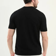 Mens Striped T Shirt Black