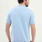 Mens Striped T Shirt Blue