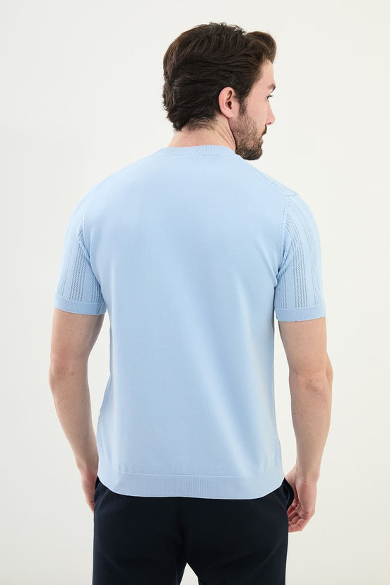 Mens Striped T Shirt​ Blue