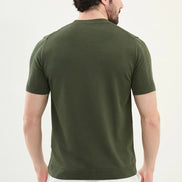 Mens Striped T Shirt Green