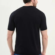 Mens Striped T Shirt Navy Blue