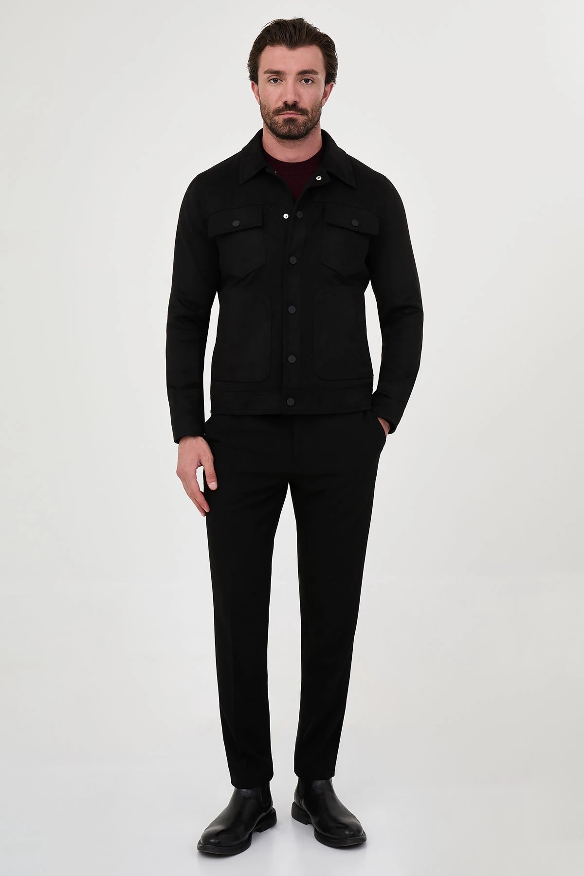 Men's Black Suede Jacket