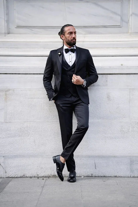 Sioux Slim Fit Shawl Lapel Black Tuxedo