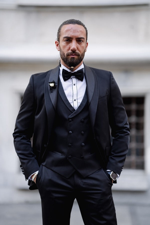 Sioux Slim Fit Shawl Lapel Black Tuxedo