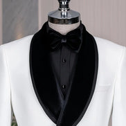 Men's White Buckle Tuxedo Suit