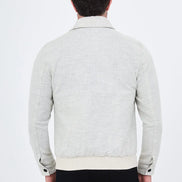 Men's Gray Wool Harrington Jacket