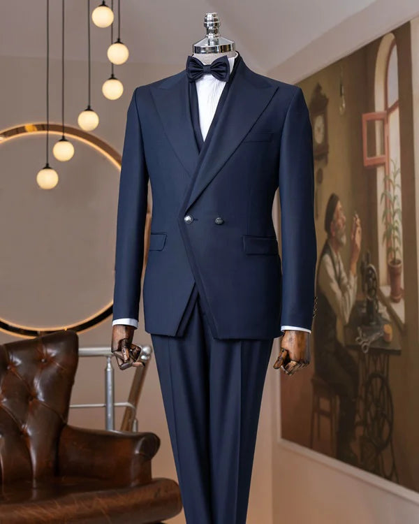 Navy Blue Italian Style Tuxedo