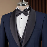 Navy Blue Shawl Lapel Men Tuxedo