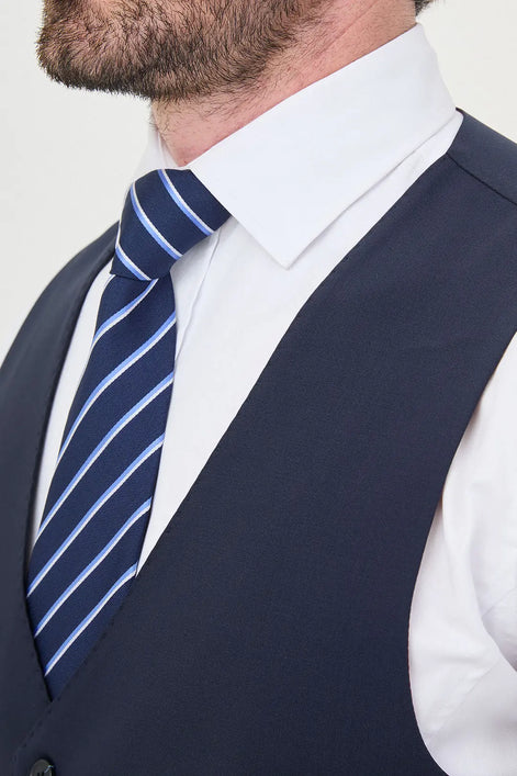 Navy Blue Slim Vest