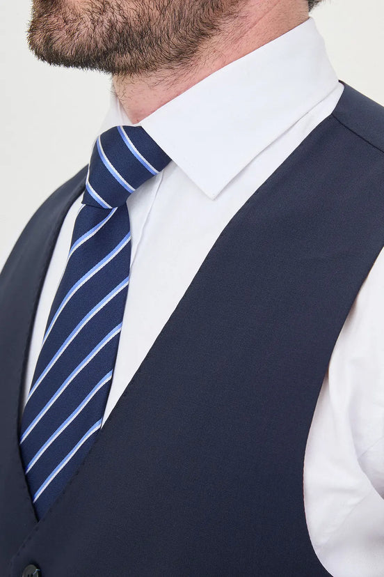 Navy Blue Slim Vest