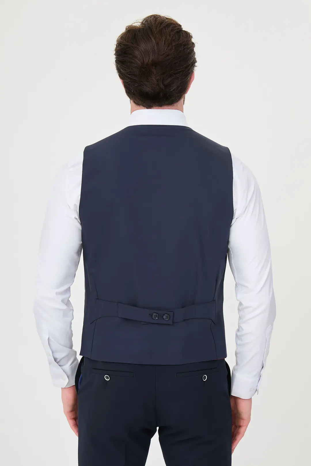 Navy Blue Slim Vest