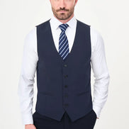 Navy Blue Slim Vest