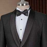 Noir Prestige 3 Piece Tuxedo - Black