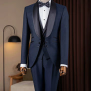 Noir Prestige 3 Piece Tuxedo - Navy Blue