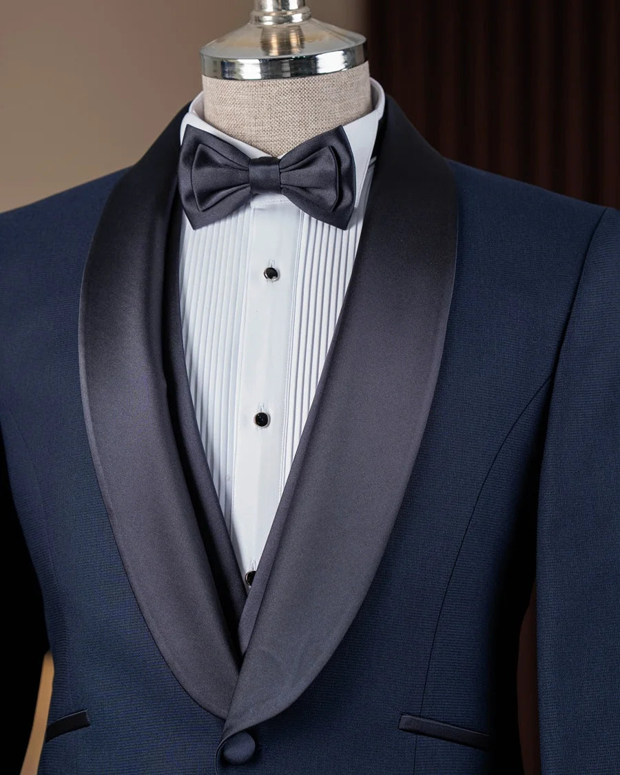 Noir Prestige 3 Piece Tuxedo - Navy Blue