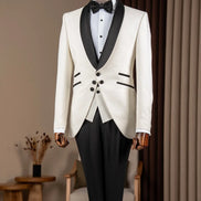 Noir Prestige 3 Piece Tuxedo - White