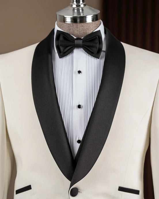 Noir Prestige 3 Piece Tuxedo - White
