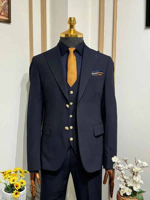 Plano Navy Wedding Suit