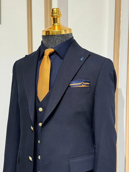 Plano Navy Wedding Suit