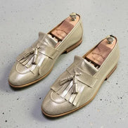 Gray Tassel Loafers