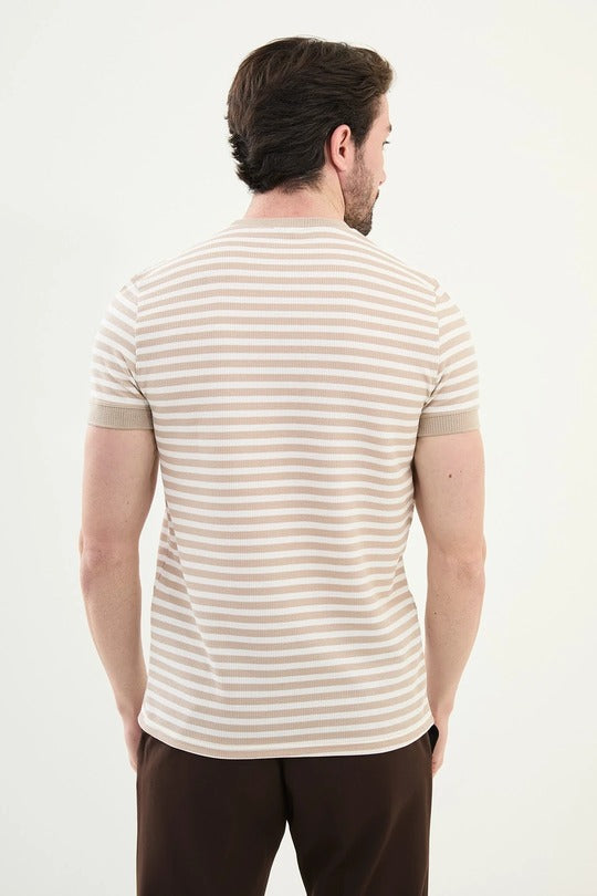 Beige Crew Neck T-Shirt​