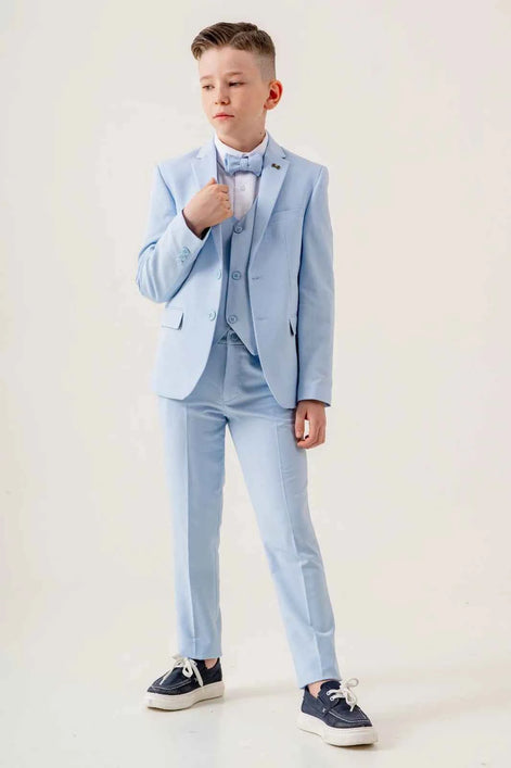 Sturgis Baby Blue Slim Fit Boys Suit